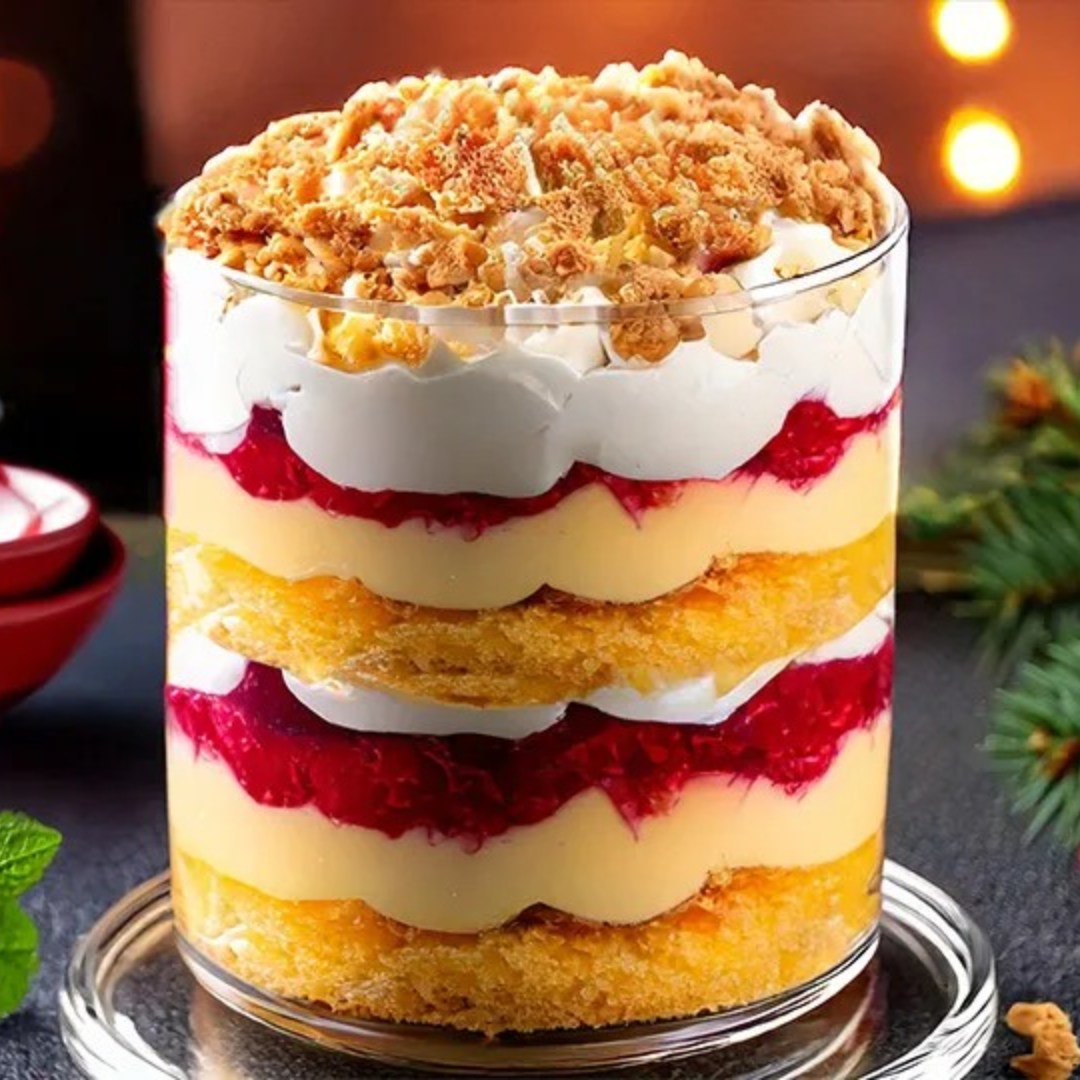 Raspberry Eggnog Trifle | Dream Dinners Lafayette